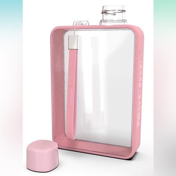 13oz Flat Portable Handbag Slim BPA Free A5 Water Bottle Tritan Plastic - 380ml - Picture 7 of 7